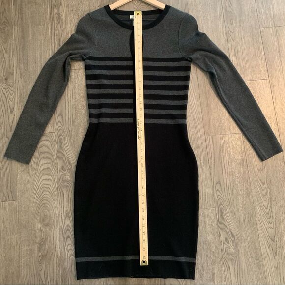 MAX STUDIO Women’s Long Sleeve Sweater Dress Black Grey S. - Picture 10 of 12
